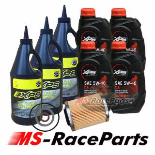Großes Ölwechselset Can Am Maverick X3 XPS 5W40 Motoröl (23,05Euro/L) + Ölfilter + Getriebeöle + Dichtringe