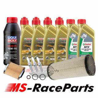 Ölwechsel Can Am Maverick X3 Castrol 5W40 (24,29Euro/L) Motoröl Motorenöl mit Schaltgetriebeöl, Differentialöl, Luftfilter & Zündkerzen