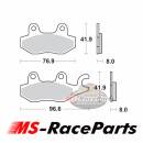 Sintermetall Bremsbeläge CF-Moto 550 Z-Force linke Seite Bj. 15-16 Vorderachse