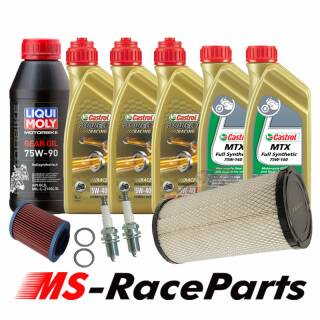 Ölwechsel Can Am Traxter 800-1000 Castrol 5W40 (24,29Euro/L) Motoröl Motorenöl mit Schaltgetriebeöl, Differentialöl, Luftfilter & Zündkerzen DCPR8E