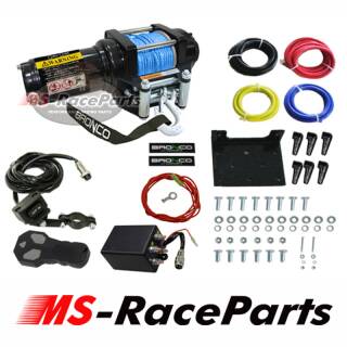 Bronco 3500 Seilwinde mit Synthetikseil 12 Volt 1460 kg Zugkraft winch generation II synthetic line