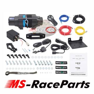 Schnelllauf Seilwinde 3500 mit Synthetikseil & Bremse 12 Volt 1581 kg Zugkraft HDQS winch synthetic line