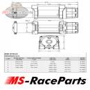 Bronco Offroad Seilwinde 6000 12 Volt 2722 kg Zugkraft...