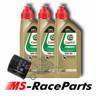 Ölwechsel Kawasaki KFX 700 Castrol 15W50 Power (13,66Euro/L) Motoröl Motorenöl 15F587