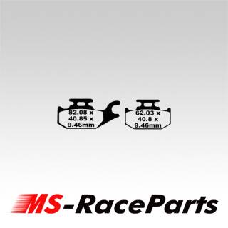 Bremsbeläge Bombardier & Can Am eine Seite der Hinterachse alle Modelle Rally 200 (4A7A/B/E/F) 07